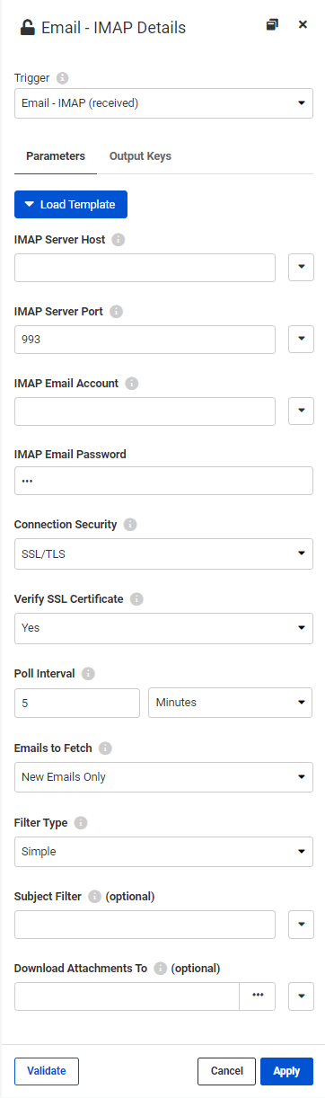 Configuring Email - IMAP Details